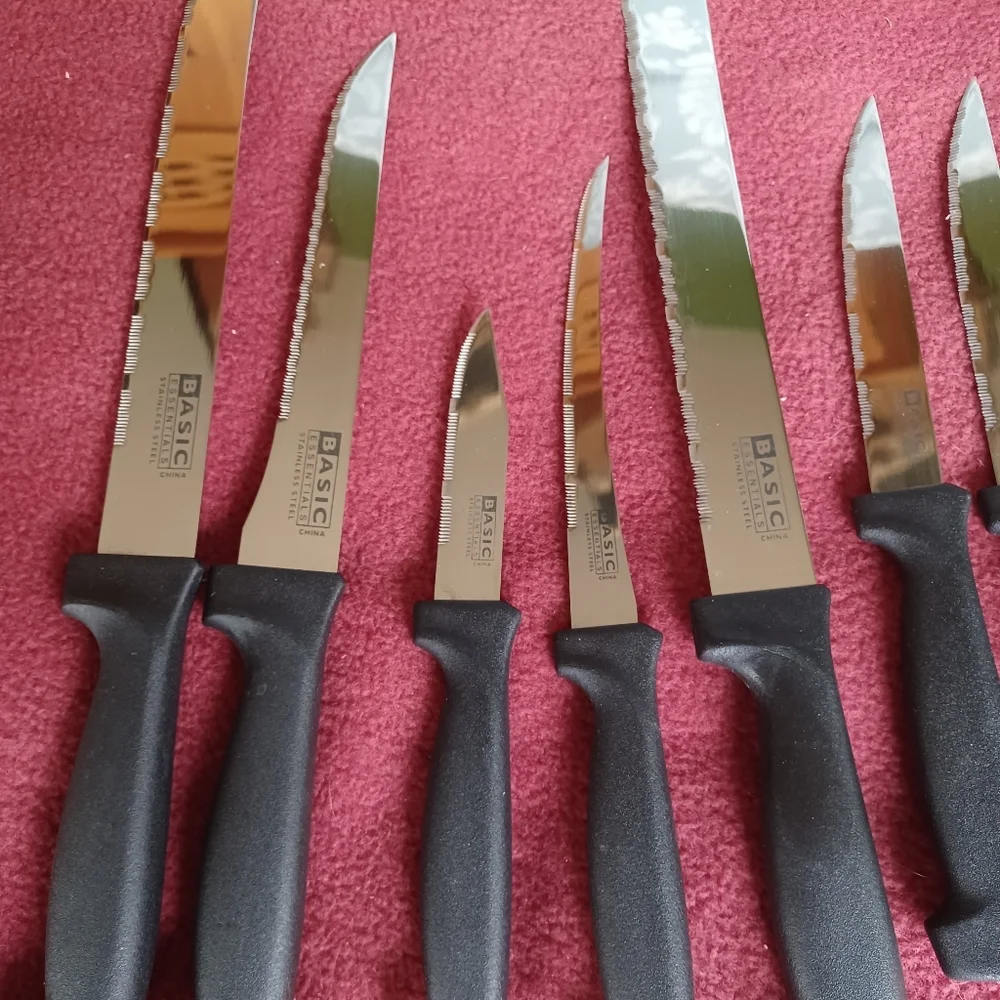 Kitchen knife set, Basic Essentials 12 pc. Set